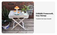 Foldable Plant Stool Folding Design Display Stand sturdy Wood for Living Room