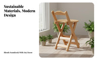 Folding Bar Chair with Backrest Strong Bearing Capacity for Kitchen, Homeowners
