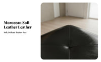 Faceted Upholstered Pouf Sturdy Construction Low Stool Space-Saving for Students
