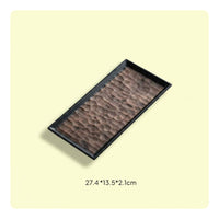 Walnut Wood Brew Tray Long-Lasting Hammered Texture Brew Tray Sleek Texture