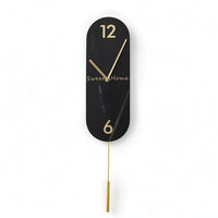 Modern Pendulum Wall Clock Silent Decorative Wall Clock with Pendulum Metal for Living Room