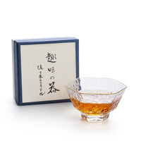 Gold Rimmed Dou Li Glass Tea Cup, Hand Fired