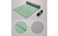 Non-Slip TPE Fitness Mat Textured Fitness Mat with Carrying Strap and Bag Cushioned Eco-Friendly for Stretching