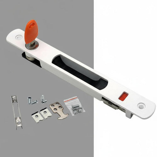 Aluminum Alloy Sliding Door Hook Lock, sturdyDuty Glide Door Lock, Adjustable Security Latch for Patio, Shop, Balcony, Easy Installation