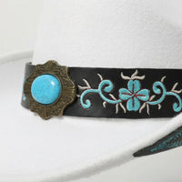 Sun Hat Fedora for Women with Wide Brim for Protection, Unisex Felt with Bohemian Design, Lightweight for Outdoor Travel