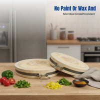 Round Chopping Board, Durable Birch Wood Cutting Board, Thickened for Home & Commercial Use