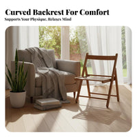 Low Height Folding Stool Foldable Portable Outsideside Door Chair Wooden Folding Chair No Assembly Required for Campers, Home