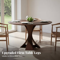 Round Dinner Table Minimalist Design Dining Furniture Retroretro-Modern Modern Design Sculptural Base for Small Apartments