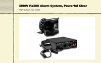 300W car alarm PA system, multi-tone