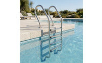 Long-Lasting Stainless Steel Pool Ladder Polished in-Ground Pool Ladder Stable Heavy-Duty for Backyard Pools