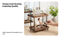 2-Tier Cosmetic Stand Space-Saving Vanity Rack Multipurpose for Students, Adults