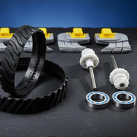 Long-Lasting Material Pool Cleaner Drive Shaft and Bearing Kit Improved Traction Cleaner Tire Track and Brush Set