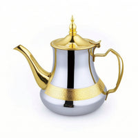Teapot with Gold Trim Ornate Arabic Teapot Enduring Tea Pot for Coffee Presentation