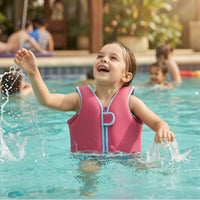 Buoyant Kids Swim Vest with Zipper Zippered Children's Flotation Vest Safely Fastened Long-Lasting for Toddlers, Beginners, Swimming Pool, Beach