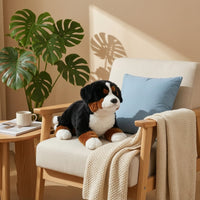 Bernese Mountain Dog Stuffed Animal Huggable Bernese Mountain Dog Stuffed Toy Realistic Affectionate for Children, Bedtime