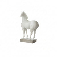 Horse Sculpture Decorative Sculpture with Base Tabletop for Living Room, Office