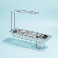 Telescopic Sink Rack Easy Installation Expandable Sink Organizer Large Capacity