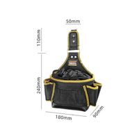 Quick-Release Snap-on Tool Pouch Structured Tool Pouch with Belt Clip Reinforced Tear-Resistant for Job Site, Workshop