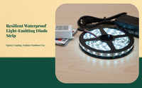 Waterproof RGB LED strip, remote