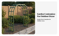 Metal Garden Arch Easy Assembly Rose Arch Trellis Weather-Resistant Climbing Plant Archway for Homeowners, DIY Enthusiasts, Pathway, Backyard, Patio
