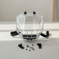 Transparent Face Visor with Grille Curved Helmet Face Guard for Sports Training