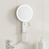 3-Color Light LED Makeup Mirror Adjustable Brightness Double-Sided Lighted Mirror Dimmable Beauty Tool Foldable for Dressing Table, Bedroom, Travel