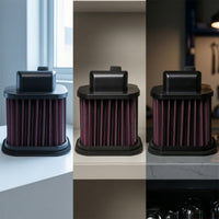 Motorcycle Air Intake Filter Pleated Air Filter with ABS Frame Compact Easy Installation for Motorcyclists, Garage Installs