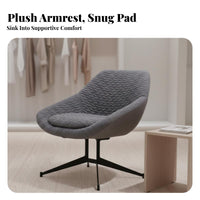 Upholstered Barrel Chair Nordic Design Indoor Furniture Golden Metal Legs for Interior Designers, Business Owners, Cafe, Reception Area, Living Room