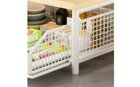 Kitchen Counter Rack Saving Countertop Appliance Riser Versatile Microwave Shelf with Drawer for Washroom