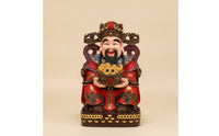 Prosperity Deity Statue Tabletop Deity of Prosperity Statue Ornate Figure with Golden Ingot for Business Owners, Collectors