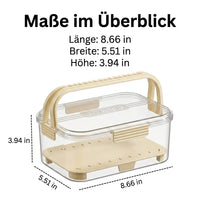 2-Pack Lunch Box, 2200ml Snack Box with Compartments and Carry Handle, Leak-Proof Meal Prep Boxes with Ice Pack for Camping & Outdoor