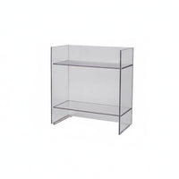 C-Shaped Acrylic Table Multipurpose Acrylic C-Table even Rounded Corners