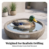 Decorative Floating Duck Realistic Pond Ornament with Textured Feathers Outdoor Decoy Duck Weather-Resistant for Gardeners, Fountains