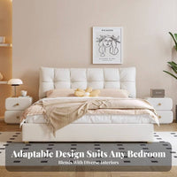archedd End Table Cream aesthetic Nightstand Minimalist Design for Homeowners, Adults