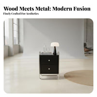 Fluted Door Side Table Modern aesthetic Home Furnishing Multifunctional for Entryway