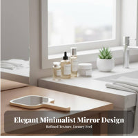 Handheld Lighted Cosmetic Mirror tap control Lighted Travel Mirror