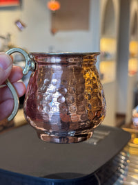 迷你铜杯土耳其酸奶杯手工锤纹水杯冷水杯