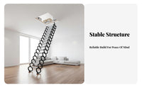Foldable Design Electric Folding Attic Stairs Heavy-Duty Electric Attic Ladder Space-Saving Engine Ized Retractable Loft Ladder Reinforced Structure for Homeowners, DIY Enthusiasts, Contractors