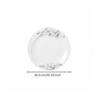 Embossed Flower Plate Set Decorative Raised Design Blossom Relief Dinnerware