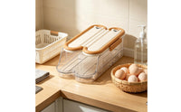 Clear Egg Storage Box with Lid Transparent Egg Storage Container Single-Layer Compact for Fridge