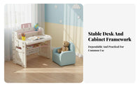 Adjustable kids' Desk and Chair Set Ergonomic Design children's Furniture