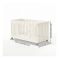 Modular Plastic Playpen Transparent Indoor Pet Enclosure Sturdy for Young Dogs