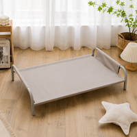 Sturdy Duty Raised Dog Bed, Outdoor Dog Bed with Steel Frame, Washable Oxford Cloth Cover, 20cm Elevated Pet Bed for Garden