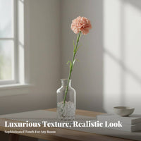 Artificial Carnation Realistic Look Real Feel Carnation Stem Bendable Stems