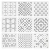 Japanese Embroidery Template Handmade Quilting Stitching Guide for Sewers, Beginners, DIY Projects