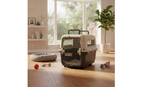 Pet Travel Crate with Wheels Hard-Sided Wheeled Pet Carrier Ventilated Dog Crate with Wheels for Professional , Domestic Training