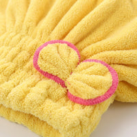 Hair Towel Wrap for Women with Quick Dry Coral Fleece, Absorbent Head for After Shower, Lightweight Bow Knot Design