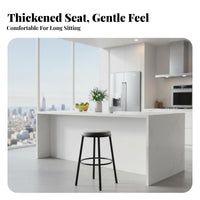 Backless Round Stool Minimalist Design Bar Chair Waterproof for Dining Room
