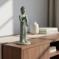 Peaceful Atmosphere Zen Design Buddha Statue Inspiration and Positive Energy Standing Buddha Figurine Easy to Clean Zen Garden Statue for Living Room, Courtyard, Entryway, Office Desk