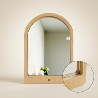 Bird Mirror Stand with Perch for Parrots, Budgies, Cockatiels - Natural Bamboo Hanging Cage Toy
